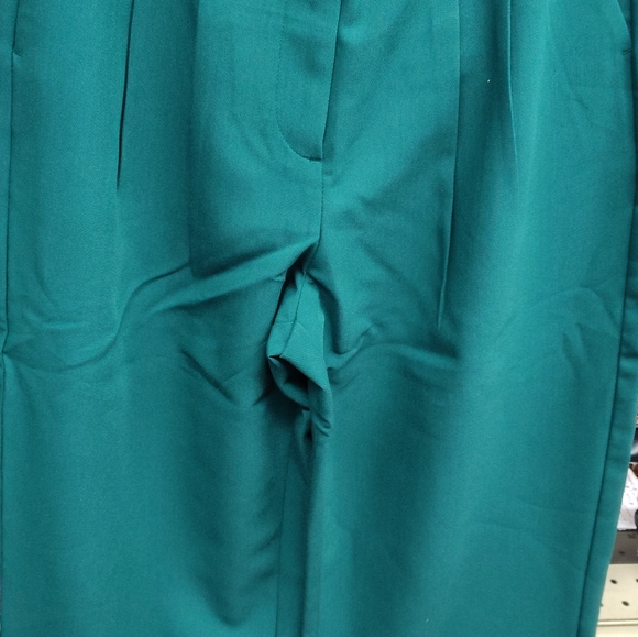 Abercrombie & Fitch Curve Love A&F Sloane Tailored Deep Green 26 2L NEW - Picture 2 of 3